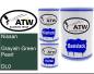 Preview: Nissan, Grayish Green Pearl, DL0: 500ml Lackdose + 500ml Klarlack + 250ml Härter - Set, von ATW Autoteile West.